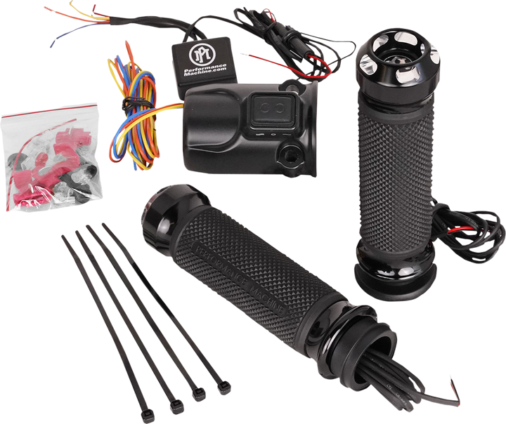 Performance Machine (Pm) Apex Heated Grips - Fltrx - Contrast Cut 0063-2095-BM