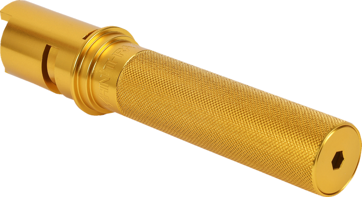 Thrashin Supply Co. Throttle Tube - Knurled - 1" - Gen 2 Tbw - Gold TSC-2806-5