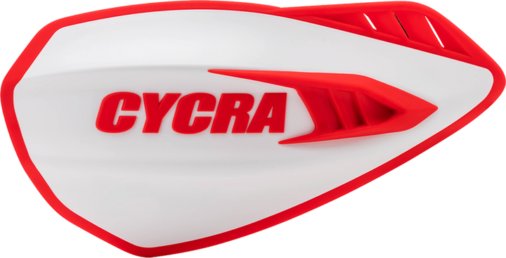 Cycra Cyclone Handguards - White/Red 1CYC-0056-239