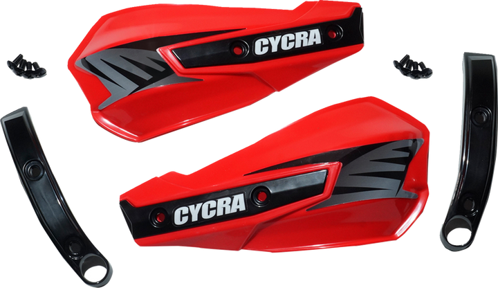 Cycra Replacement Vortex Handshields W/ Abrasion Guards - Red 1CYC-1029-32