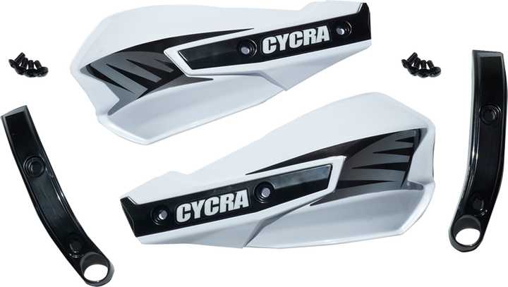 Cycra Replacement Vortex Handshields W/ Abrasion Guards - White 1CYC-1029-42