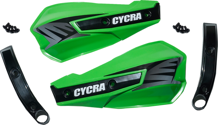 Cycra Replacement Vortex Handshields W/ Abrasion Guards - Green 1CYC-1029-72