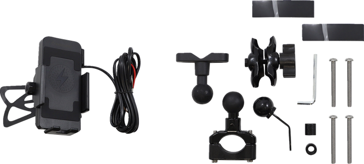 Ridepower Phone Holder Ball Mount - Wireless Charging RPPMMTLBKBW12