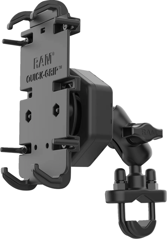 Ram Mounts Quick Grip Phone Mount With U-Bolt Base - Vibe Safe RAM-B-149Z-A-PD4-462