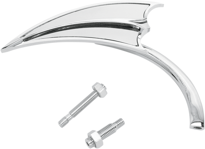 Arlen Ness Mirror - Micro - Scoop - Side View - Triangle - Chrome - Right 13-061