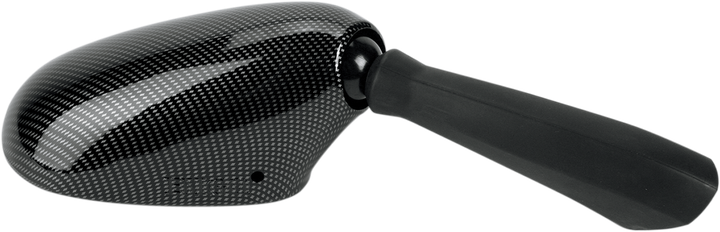 Emgo Mirror - Side View - Black/Carbon Fiber - Rectangle - Right - Suzuki 20-69733