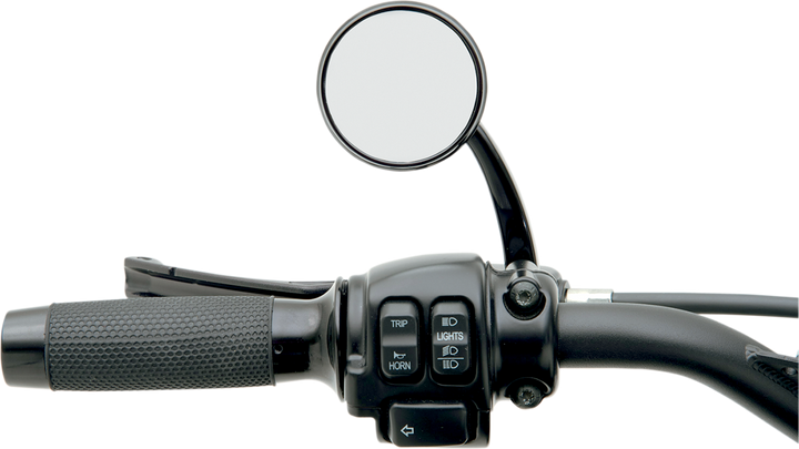 Todd'S Cycle Mirror - Shooter - Side View - Round - Black - Left - Each SML-2