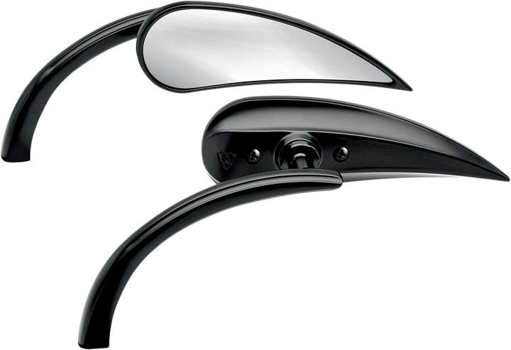 Arlen Ness Mirror - Micro - Rad 2 - Side View - Teardrop - Black - Left 13-400