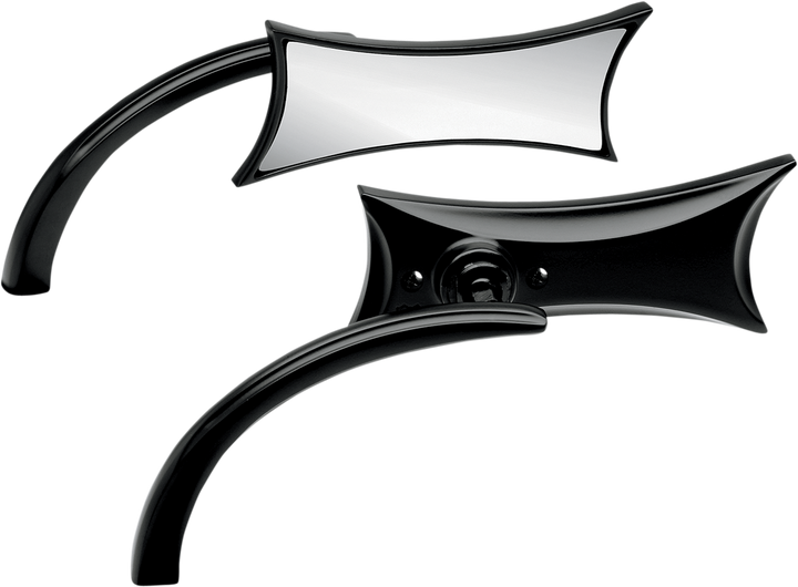 Arlen Ness Mirror - Micro - Four-Point - Side View - Rectangle - Black - Left 13-418