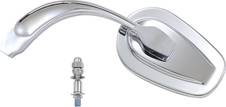 Rwd V-Twin Mirror - Contour - Side View - Oval - Chrome - Left - Each RWD-50046CL