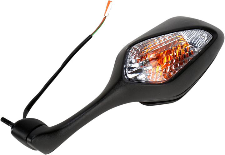 Emgo Mirror - Side View W/Integrated Lighting - Polygon - Black - Left 20-35262