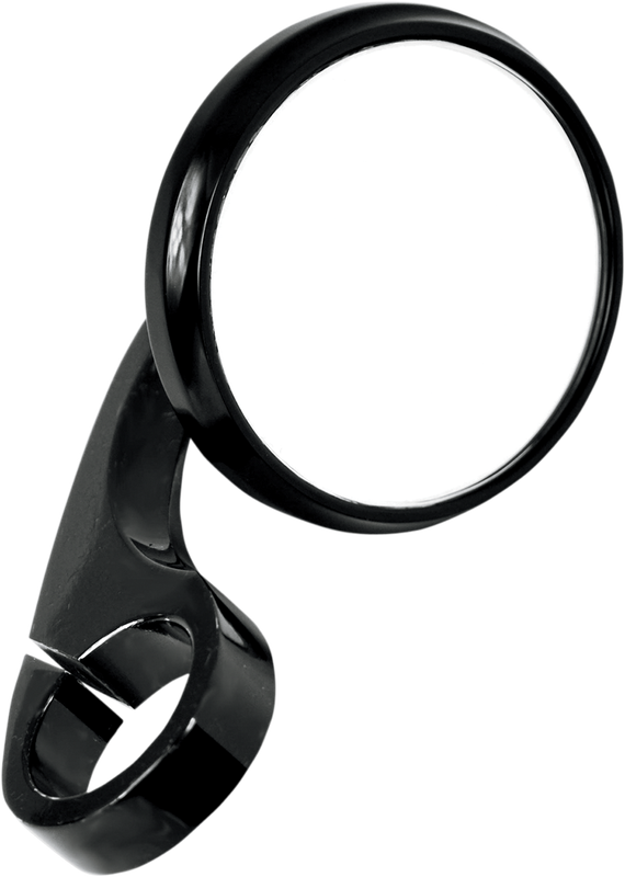 Todd'S Cycle Mirror - Shooter - Side View - Round - Black - 1-1/4" 0640-0751