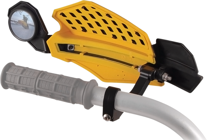 Powermadd Mirror - Star Series - Side View - Round - Standard - Fixed Mount/Folded-In - Black - Kit 34289