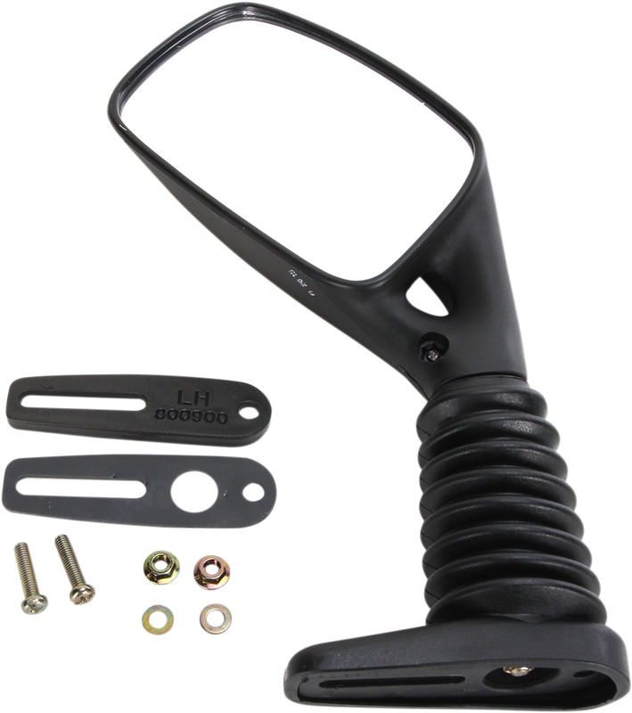 Parts Unlimited Mirror - Zx - Side View - Rectangle - Black - Left - Each 0640-0935