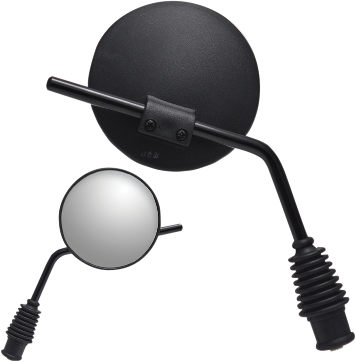 Parts Unlimited Mirror - Side View - Dual Sport - Yamaha - Reverse Thread - Right - Black 0640-0969