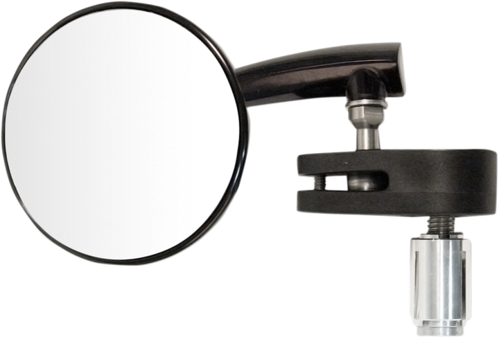 Emgo Mirror - Side View - Round - Black - Left 20-34042