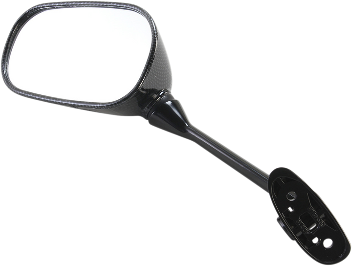 Emgo Mirror - Side View - Black/Carbon Fiber - Rectangle - Left - Suzuki 20-97204