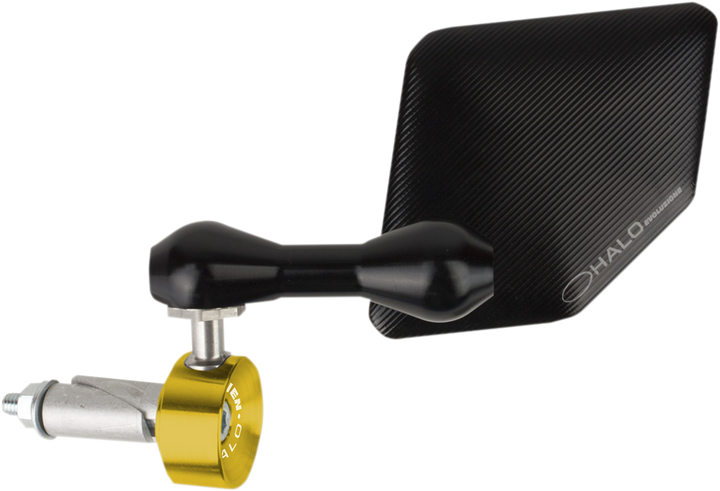 Driven Racing Mirror - Halo - Side View - Pentagon - Black/Gold - Left - Each DHBML-GD