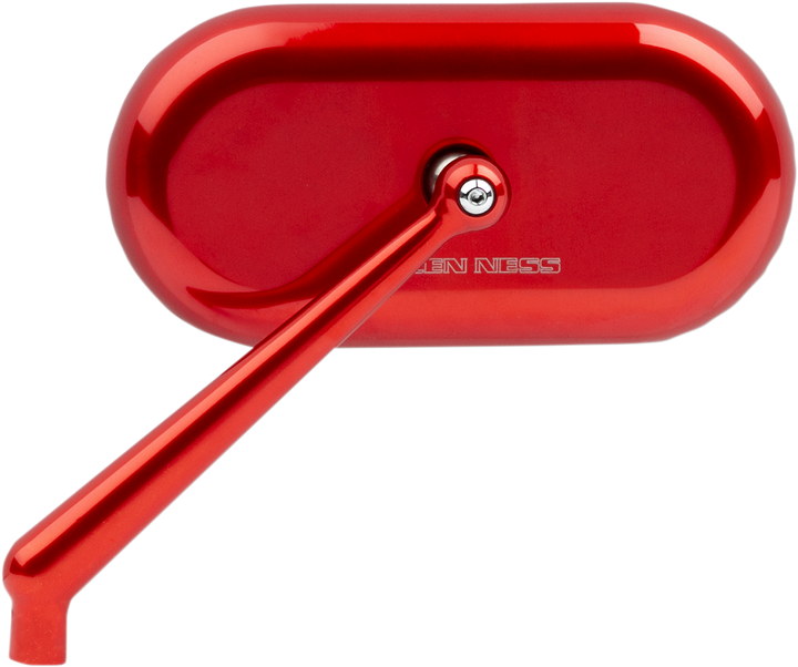 Arlen Ness Mirror - Side View - Oval - Red - Left 13-176