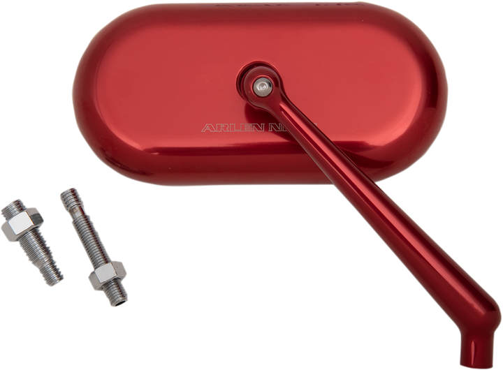 Arlen Ness Mirror - Side View - Oval - Red - Right 13-179