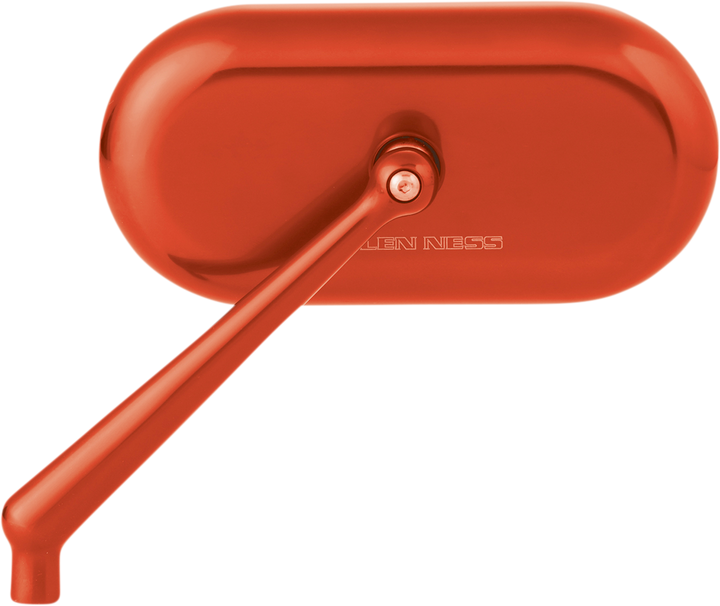 Arlen Ness Mirror - Side View - Oval - Orange - Left 13-185