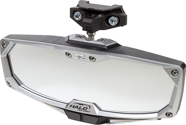 Seizmik Mirror - Halo R - Rear View W/Led Cabin Light - Rectangle - Black W/Silver Bezel 56-18001