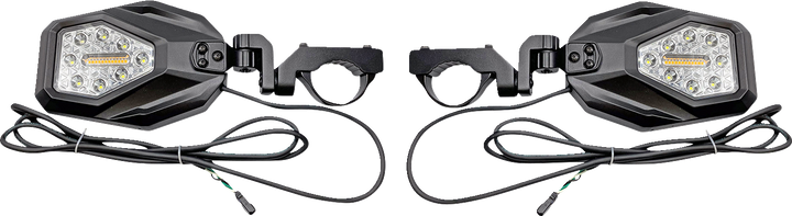 Custom Dynamics Mirrors - Sxs - Side View - Hexagon - Black SXS-MIRROR