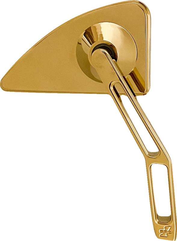 Pro-One Perf.Mfg. Mirror - Mini W/V2 Cut-Out Stem - Gold - Right 102130TIN