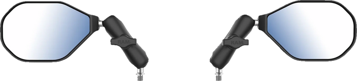 Ram Mounts Tough-Mirror - Side View - Oval - Black - Left/Right - Medium Arm RAM-B-349-465RL