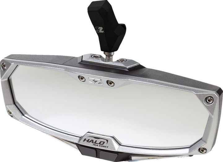 Seizmik Mirror - Halo R - Rear View W/Led Cabin Light - Rectangle - Black W/Silver Bezel - Each - Cf Moto 56-18032KIT