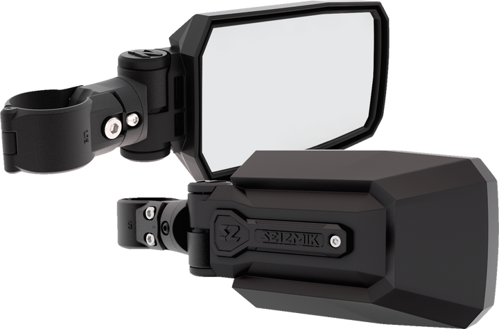 Seizmik Mirrors - Trailrider - Side View - Rectangle - Black - 1.75" Rops - Pair 56-90093KIT