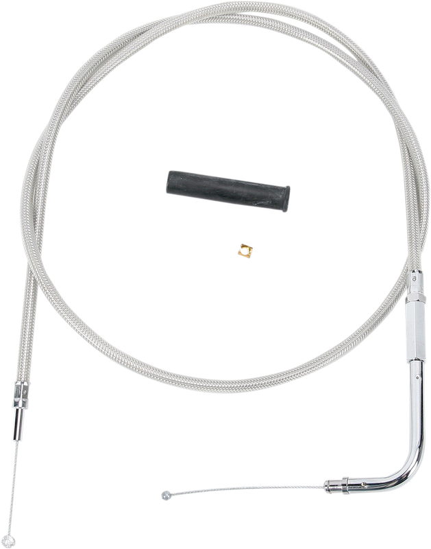 Drag Specialties Stainless Braided Throttle Cable - 45-1/2" 0650-0304