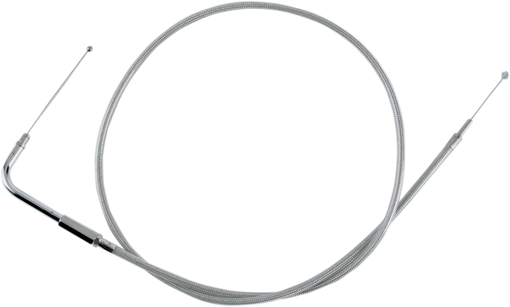 Drag Specialties Stainless Braided Throttle Cable - 42-1/2" 0650-0414