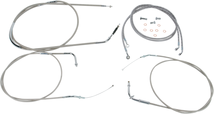 Baron Stainless Handlebar Cable/Line Kit - 15"-17" - Vn2000 BA-8076KT-16