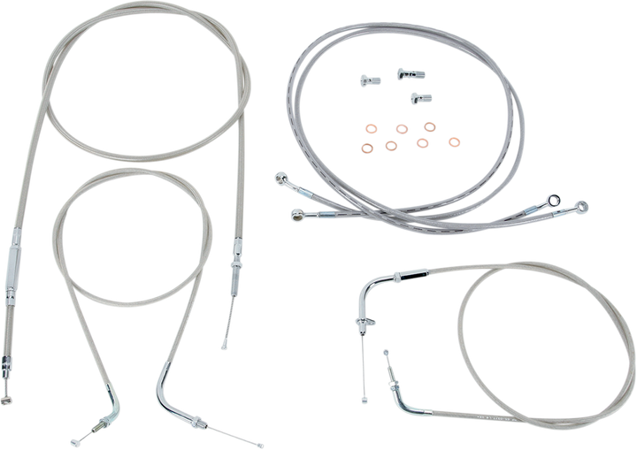 Baron Stainless Handlebar Cable/Line Kit - 15"-17" - Xvs1300 BA-801300KT-16