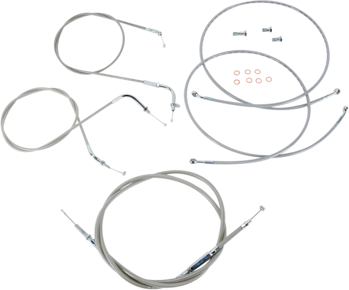 Baron Stainless Handlebar Cable/Line Kit - 18"-20" - Xvs1300 BA-801300KT-18
