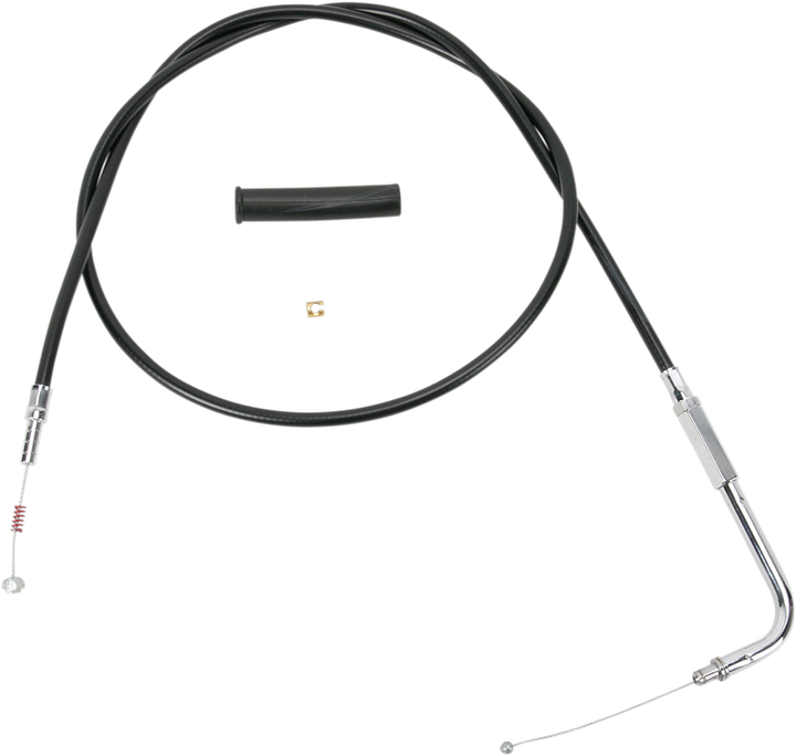 Drag Specialties Black Vinyl Idle Cable - 38" 0651-0236