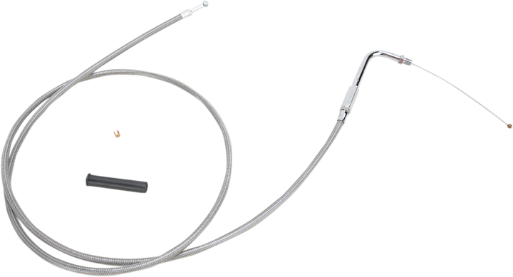 Drag Specialties Stainless Braided Throttle Cable - 52" 0651-0700