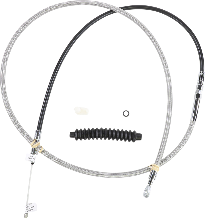 Drag Specialties High-Efficiency Braided Stainless Steel Clutch Cable - 76" 0652-2374