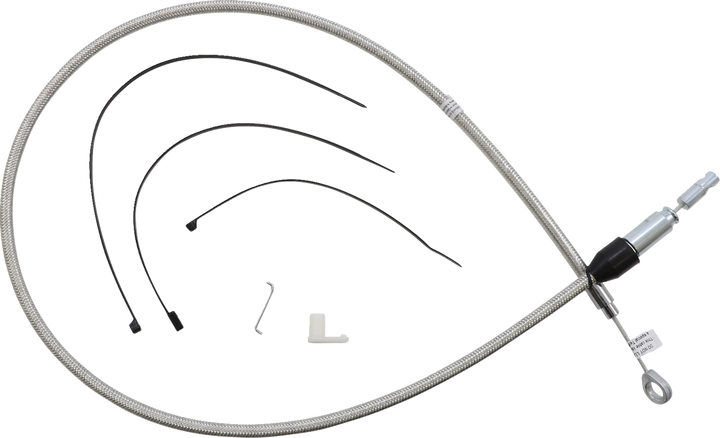 Magnum Shielding Polished Stainless Quick Connect Upper Clutch Cable - 44" 523410HE