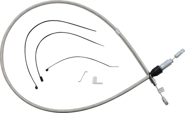 Magnum Shielding Polished Stainless Quick Connect Upper Clutch Cable - 45" 523411HE