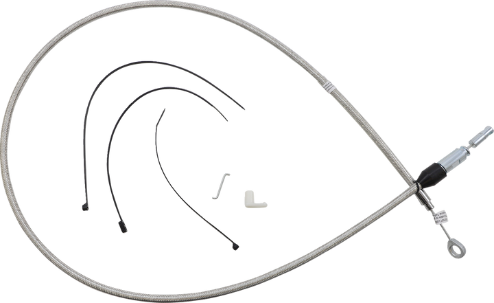 Magnum Shielding Polished Stainless Quick Connect Upper Clutch Cable - 54" 523420HE