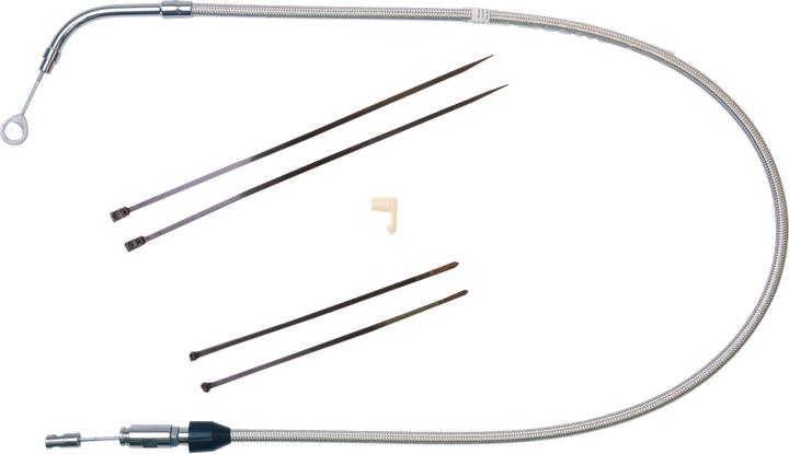 Magnum Shielding Polished Stainless Quick Connect Upper Clutch Cable - 39" 5235HE