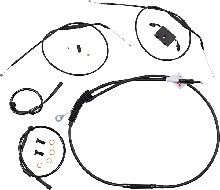 Burly Brand Extended Handlebar Cable And Brake Line Kit For Sportsters With Abs - Tracker/Scrambler Handlebars B30-1271