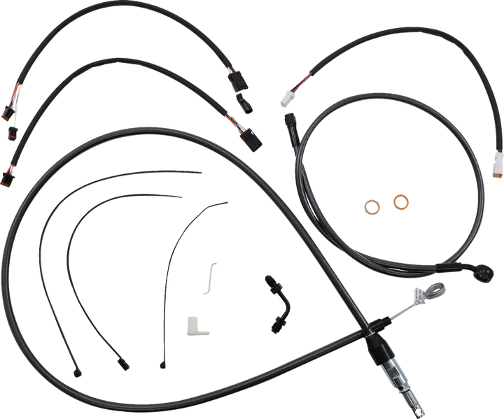 Magnum Shielding Black Pearl Designer Handlebar Installation Kit - 15"-17" - '18-'24 Fx 4871162