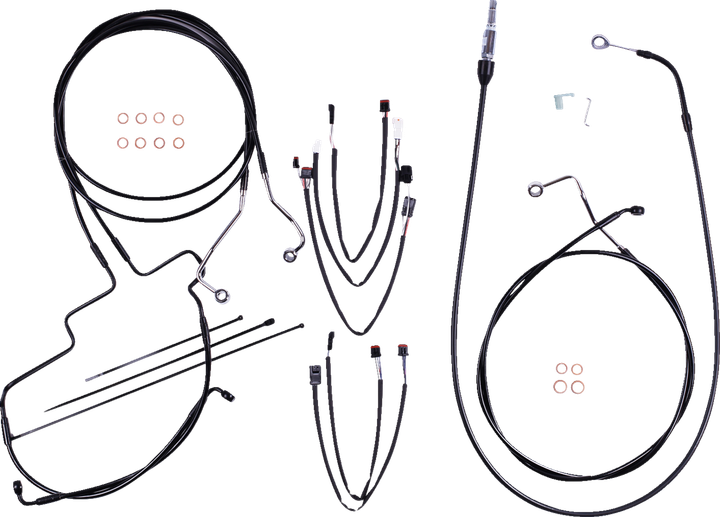 Magnum Shielding Xr Handlebar Installation Kit - 12"-14" Ape Hangers - '21-'22 Flh - Black 4861191
