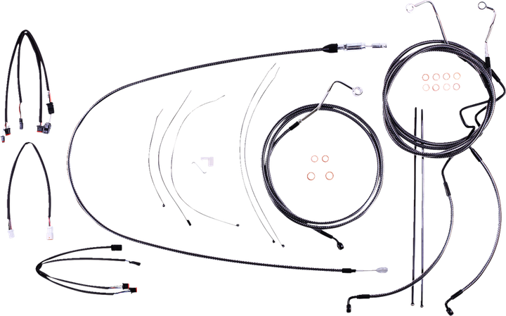 Magnum Shielding Karbonfibr Designer Handlebar Installation Kit - 12"-14" - '21-'23 Flhrxs 7871201