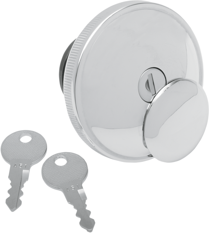 Drag Specialties Screw-In Locking Gas Cap - Non-Vented - Chrome 0703-0229