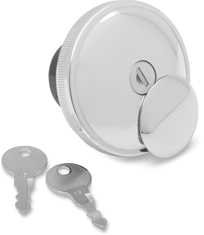 Drag Specialties Screw-In Locking Gas Cap - Vented - Chrome 0703-0230