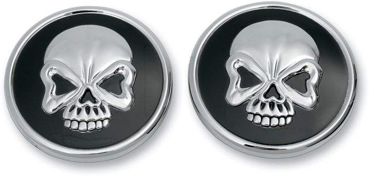 Drag Specialties Skull Gas Caps - Screw-In Vented & Non-Vented - Pair 0703-0526